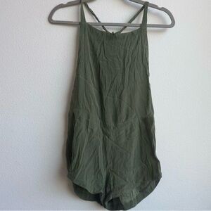 Acacia Swimwear Olive Green Garment Silk Romper